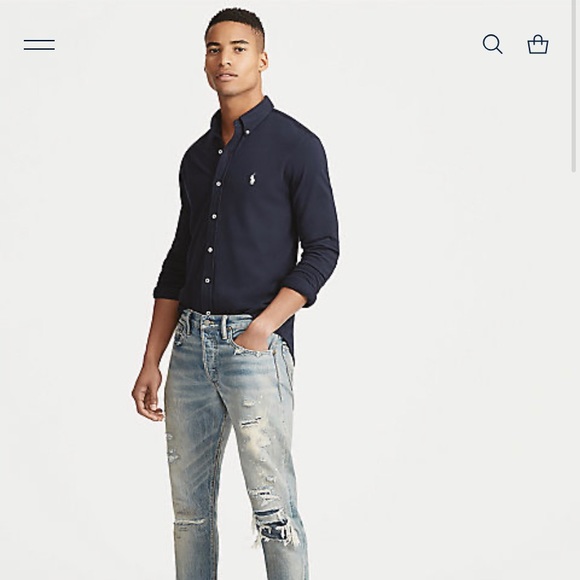 💙NWT Ralph Lauren Featherweight Mesh Shirt - Picture 1 of 9